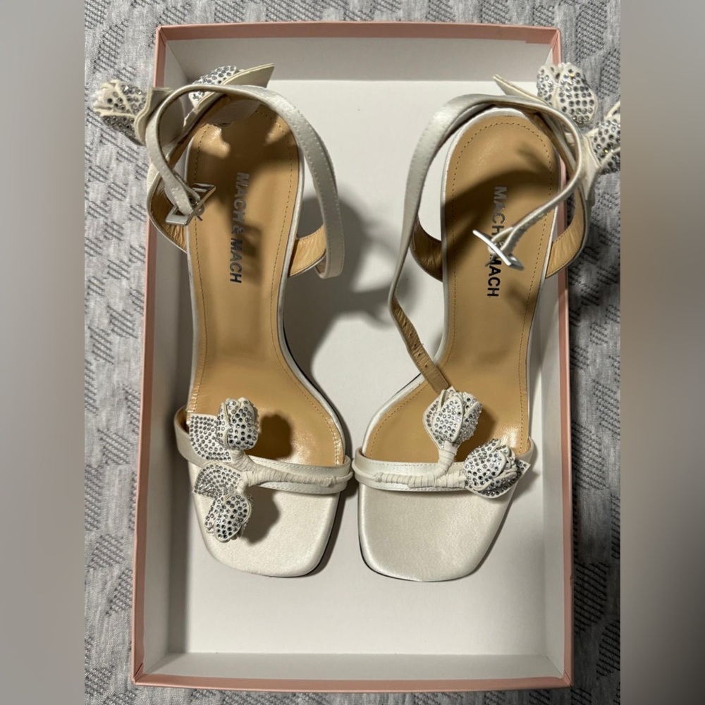 Mach & Mach wonder tulip slingback sandal - white - 38.5 - Picture 7 of 7